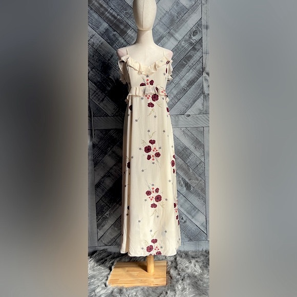 JOIE NWT Joie Cassiel Floral Ruffle Maxi Dress 6 - Picture 7 of 16